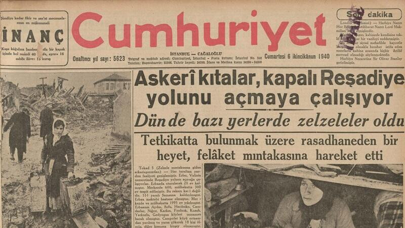 1939 Erzincan Depremi ve Tahir Bey Türküsü