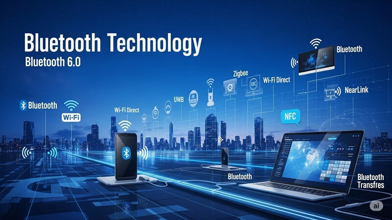 bluetooth-technology.jpg {Bluetooth Teknolojisi: Tarihçe, Sürüm Karşılaştırması, Yeni Teknolojiler ve Alternatifler}